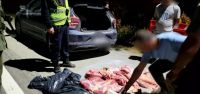 Secuestraron más de 60 kilos de carne transportada de forma irregular