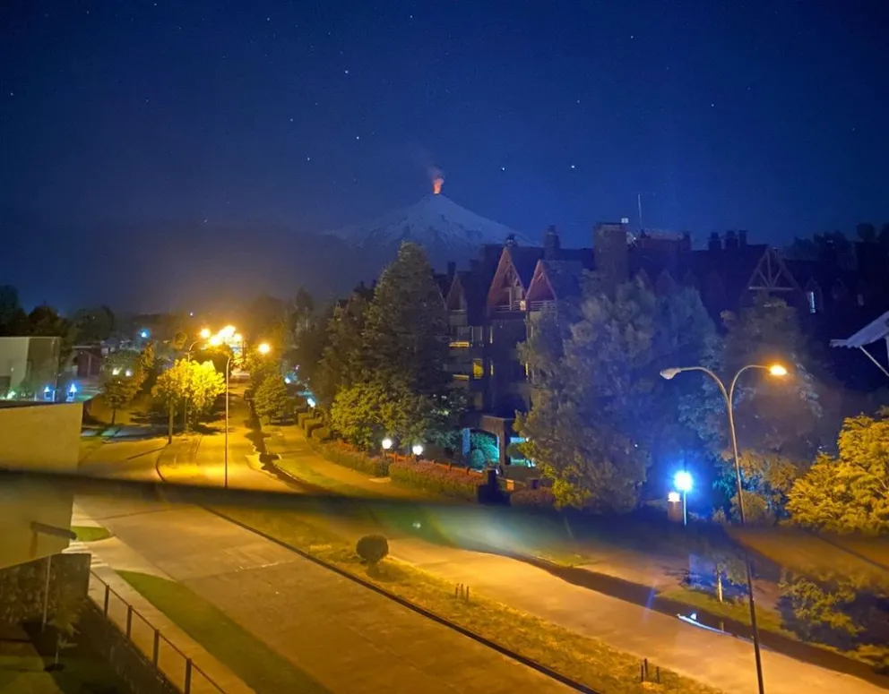 Se pudo visualizar la intensidad del Villarrica y mantienen el alerta amarillo