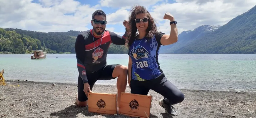 En Villa La Angostura, gran tarea local en el Acuatlón