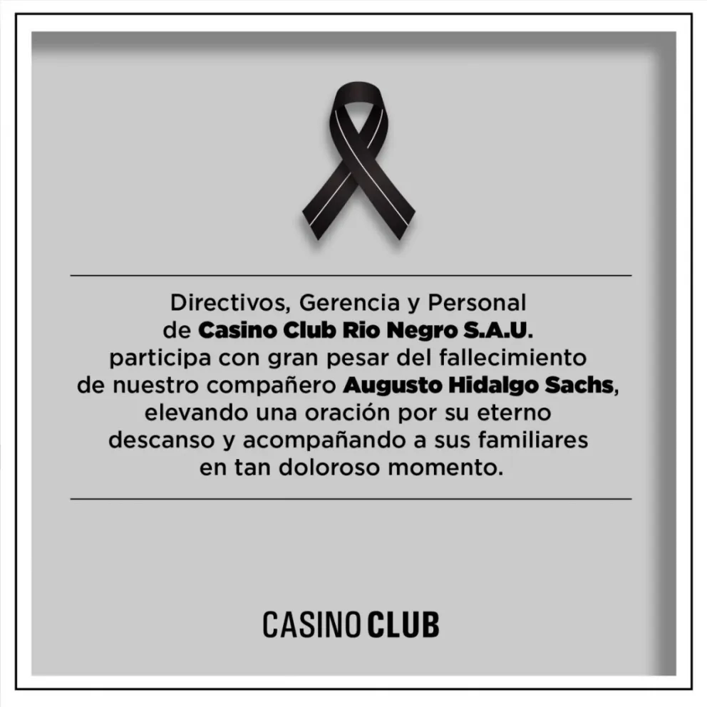Lamentan el fallecimiento de un empleado del Casino