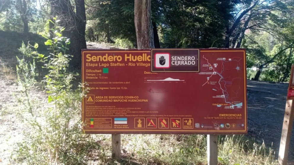 Otra senda cerrada por Parques Nacionales 
