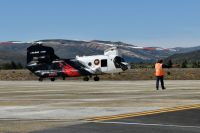 Tras el anuncio de su presencia en Bariloche, mudan de región al helicóptero canadiense