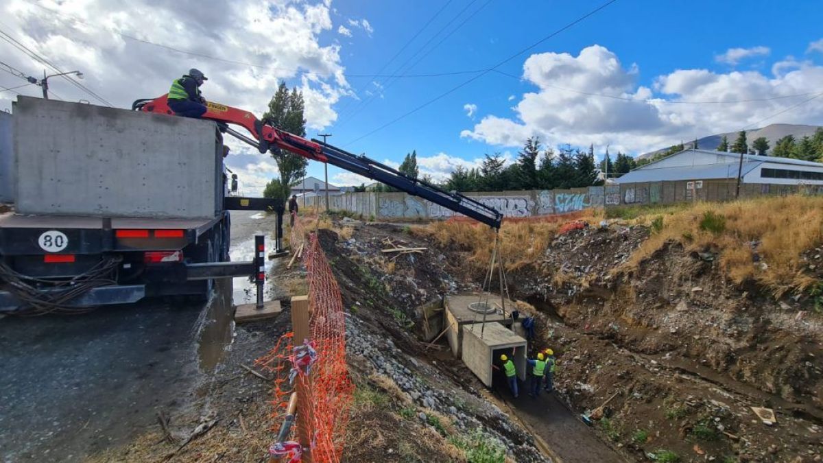  Avanza la construcción del nexo pluvial del Omega