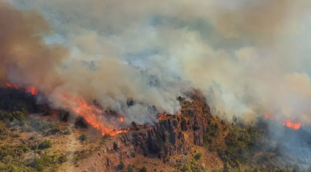 Contienen los incendios que afectan al Parque Nacional Los Alerces y Cholila