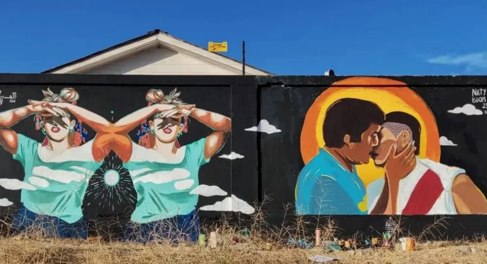 Dos muralistas barilochenses participaron del segundo Festival de Muralismo en Chile