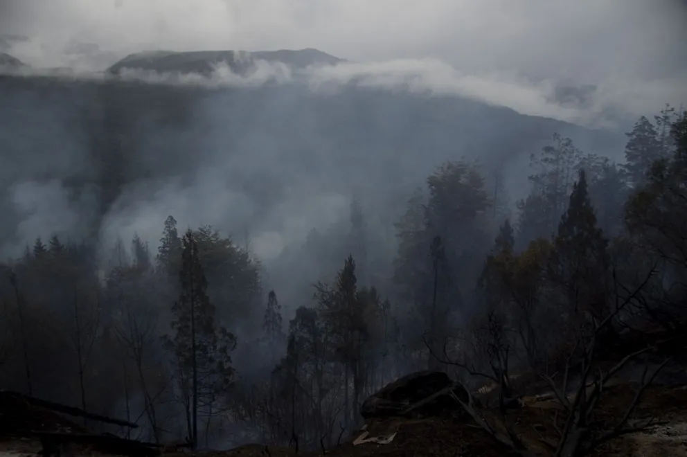 Tras cinco días de trabajos, declararon contenido el incendio en El Bolsón