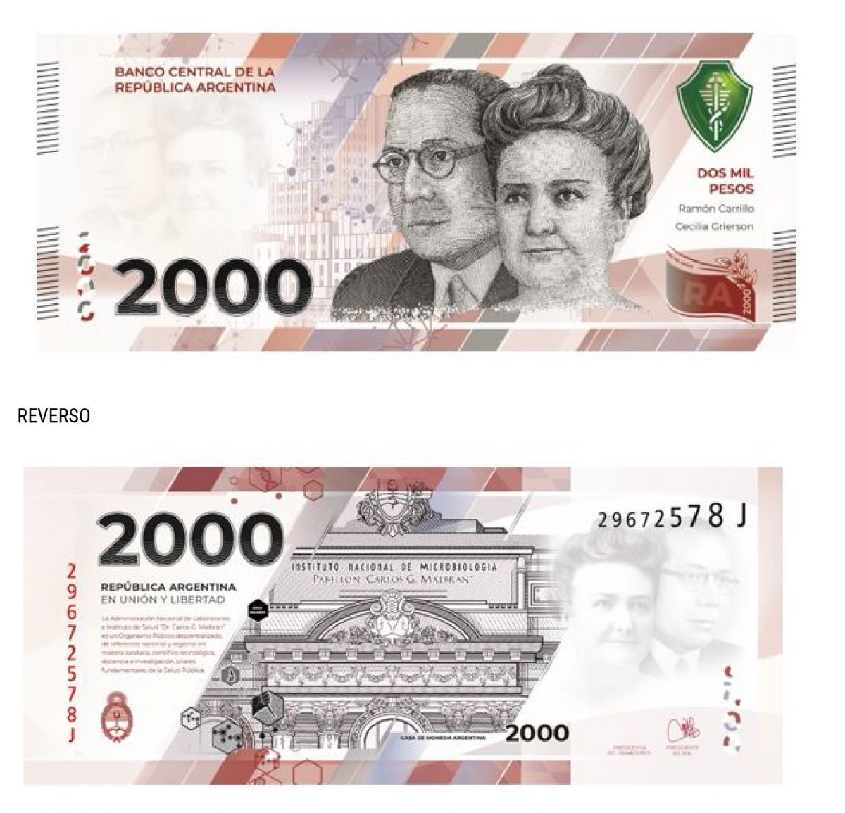 La Casa de la Moneda adelantó la circulación del billete de 2.000 pesos