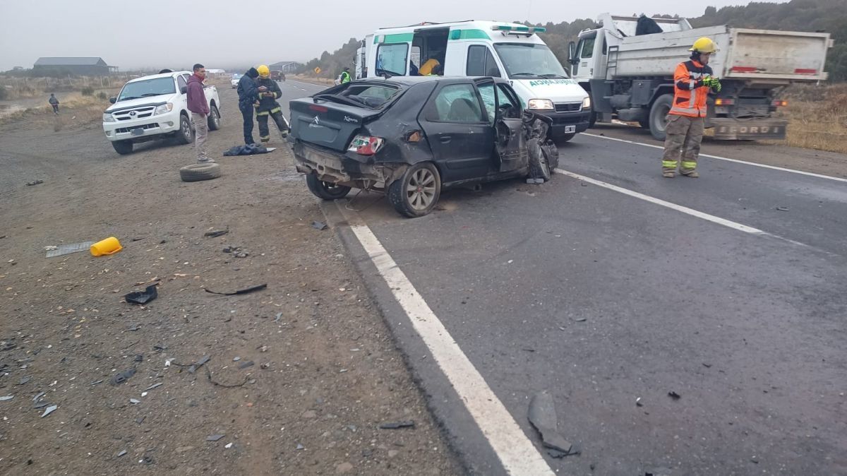 Violento choque frontal en la ruta de Circunvalación